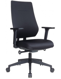 ▷ SILLA ROCADA OFICINA RD934 TAPIZADA EN NEGRO | Taine - Imagen 1
