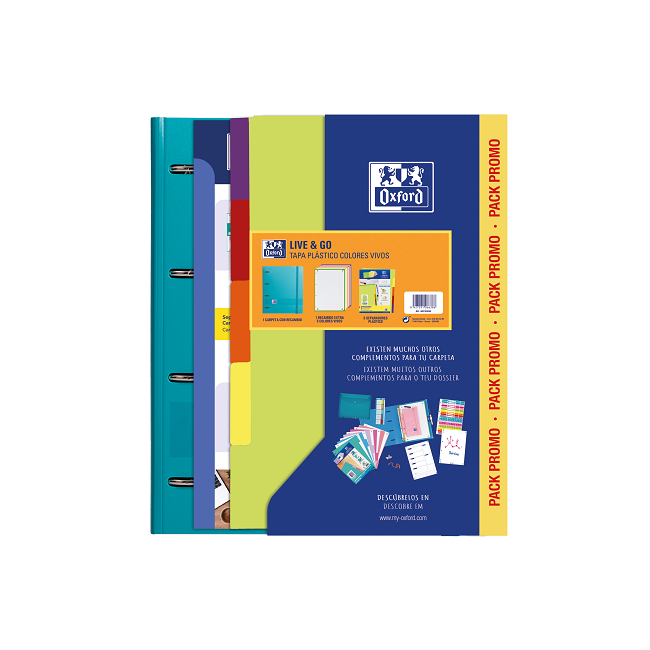 ▷ CARPETA OXFORD TP PACK EBIND OXFLyG A4+R5 5X5+SEP PP+80H V | Taine - Imagen 1