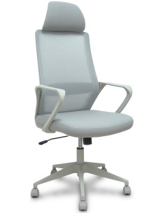▷ SILLA PRO534 GRIS RESPALDO MALLA GRIS ASIENTO TELA GRIS PIQUERAS Y CRESPO | Taine - Imagen 1