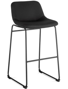 ▷ TABURETE ALTO RD-926-4 CON ASIENTO Y RESPALDO BAJO TAPIZADO NEGRO ROCADA | Taine - Imagen 1