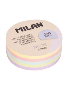 ▷ PACK 250 NOTAS ADHESIVAS MILAN CIRCULARES T PASTEL | Taine - Imagen 1