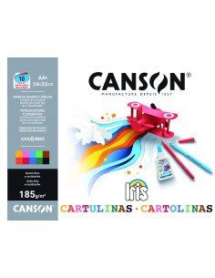 ▷ MINIPACK CANSON A4 CARTULINAS COLORES 10U IRIS | Taine - Imagen 1