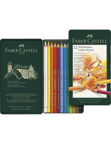▷ LAPICES FABER CASTELL 12 UDS POLYCROMOS COLORES | Taine - Imagen 1