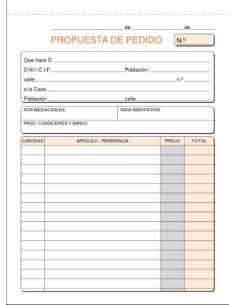 ▷ TALONARIO LOAN PEDIDOS T-71 4º NATURAL DUPLICADO AUTOCOP | Taine - Imagen 1