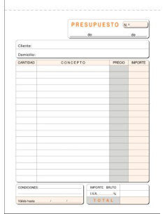 ▷ TALONARIO LOAN PRESUPUES T-90 4º NATURAL DUPLICADO AUTOCOP | Taine - Imagen 1