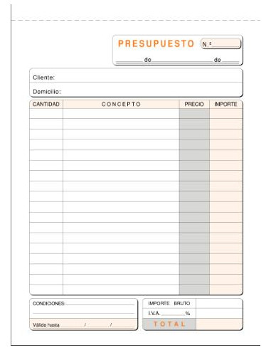 ▷ TALONARIO LOAN PRESUPUES T-90 4º NATURAL DUPLICADO AUTOCOP | Taine - Imagen 1