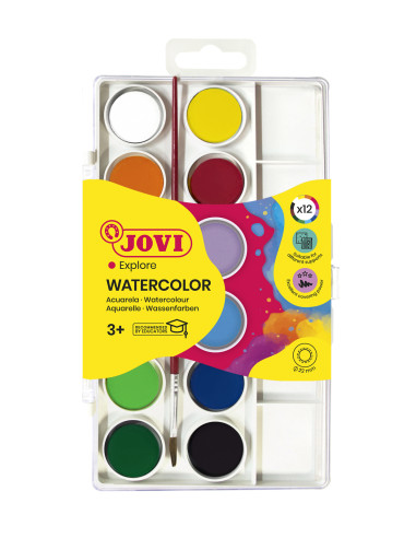 ▷ ACUARELAS JOVI 12 UDS PASTILLAS EN CAJA | Taine - Imagen 1
