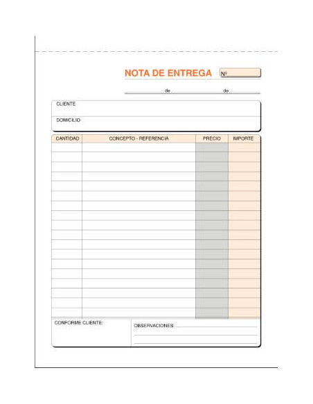 ▷ TALONARIO ENTREGAS | Taine - Imagen 1