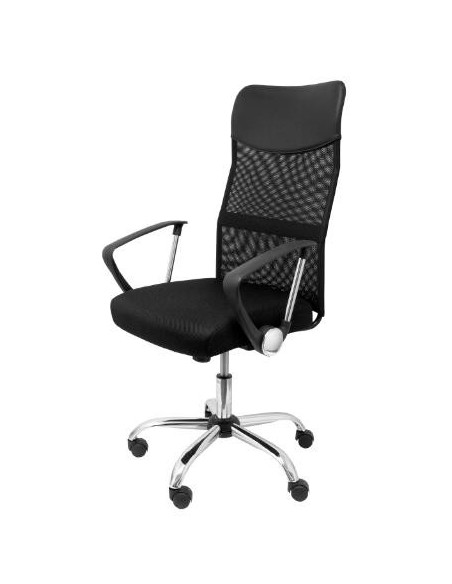 ▷ SILLA GONTAR RESPALDO MALLA NEGRO ASIENTO NEGRO PYC | Taine - Imagen 1
