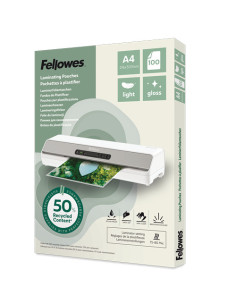 ▷ FUNDAS FELLOWES PLASTIFICAR RECICLADAS A4 80 MICRAS | Taine - Imagen 1
