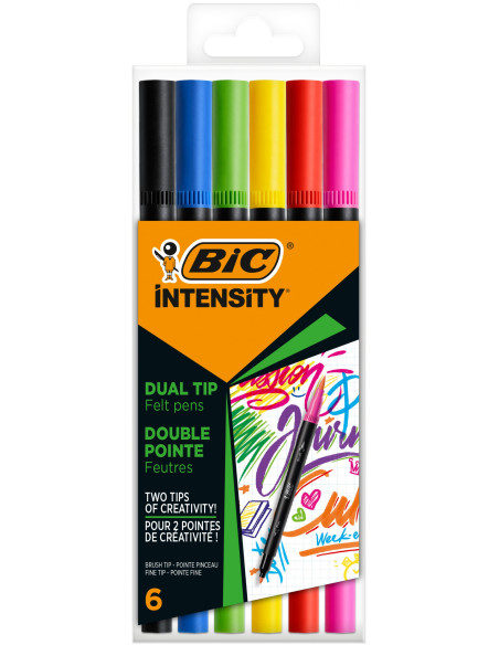 ▷ ROTULADORES BIC 6 UDS INTENSITY DUAL TIP | Taine - Imagen 1