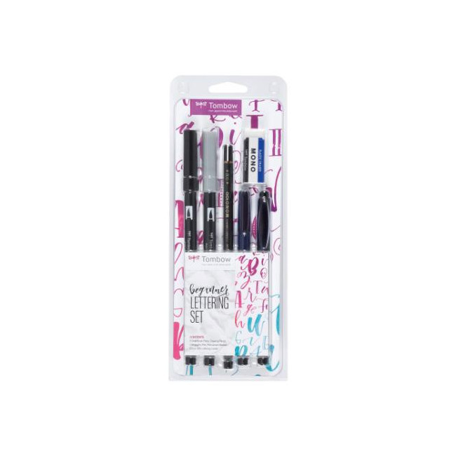 ▷ ROTULADOR TOMBOW SET LETTERING BEGI- ABT-N15, ABT-N75, MONO-100-3H, WS-BH, OS-TM | Taine - Imagen 1