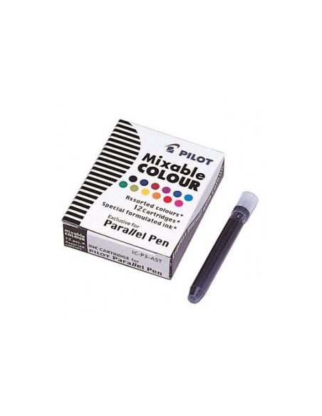 ▷ RECAMBIO PILOT CARTUCHOS P.PARALLEL PEN COLORES SURTIDOS CAJA DE 12 UDS. PILOT | Taine - Imagen 1