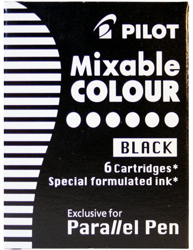 ▷ RECAMBIO PILOT PLUMA NEGROS PARALLEL 6 CARTUCHOS | Taine - Imagen 1