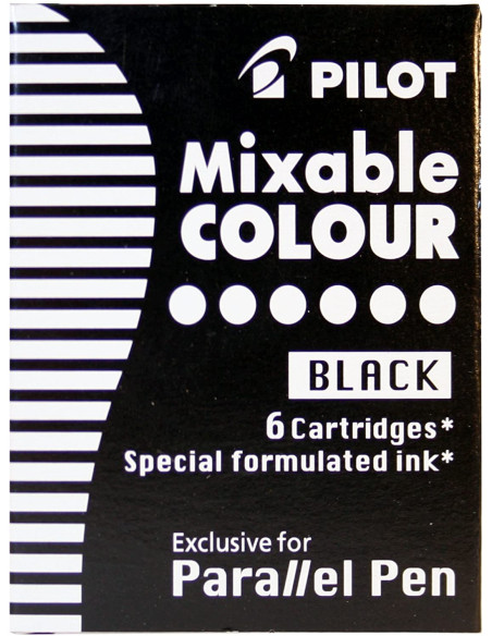 ▷ RECAMBIO PILOT PLUMA NEGROS PARALLEL 6 CARTUCHOS | Taine - Imagen 1