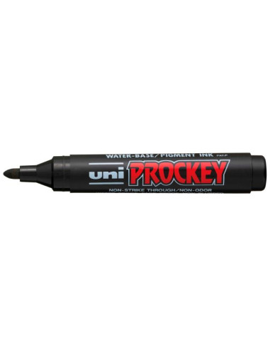 ▷ MARCADOR UNIBALL PM-122 TINTA BASE AL AGUA UNI PROCKEY NEGRO | Taine - Imagen 1