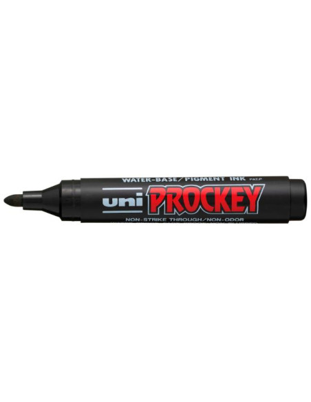 ▷ MARCADOR UNIBALL PM-122 TINTA BASE AL AGUA UNI PROCKEY NEGRO | Taine - Imagen 1