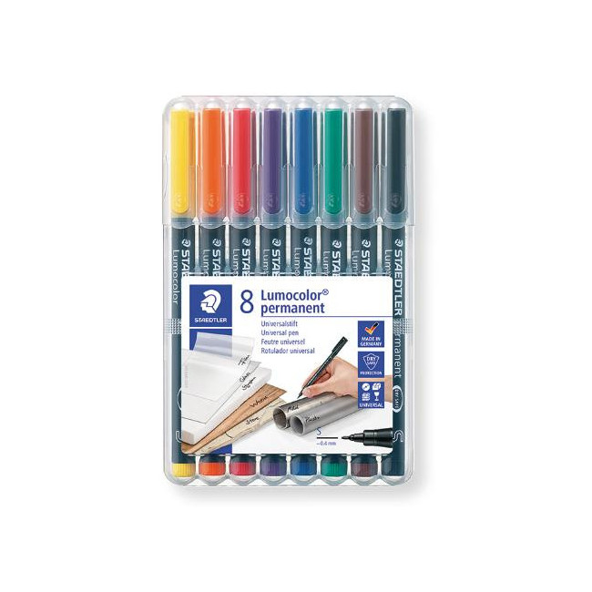 ▷ ROTULADORES STAEDTLER 8 UDS S 313 WP 0,4 MM PERMANENTE | Taine - Imagen 1
