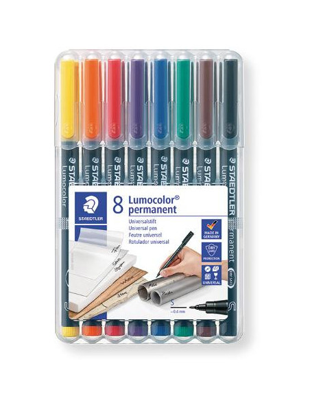 ▷ ROTULADORES STAEDTLER 8 UDS S 313 WP 0,4 MM PERMANENTE | Taine - Imagen 1