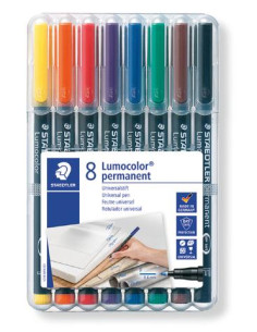 ▷ ROTULADORES STAEDTLER 8 UDS F 0,6 MM LUMOCOLOR PERMAN PERMANENTE | Taine - Imagen 1