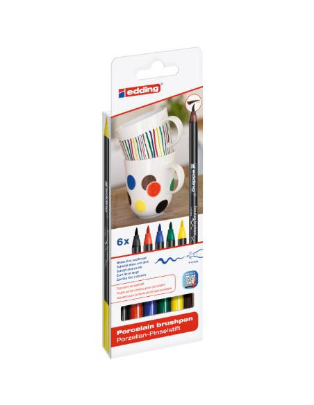 ▷ ROTULADORES EDDING 4 UDS CERÁMICA COLORES | Taine - Imagen 1