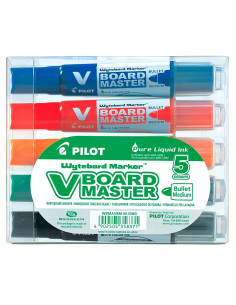 ▷ ROTULADORES PILOT 5 UDS PIZARRA BOARD VBOARD MASTER | Taine - Imagen 1