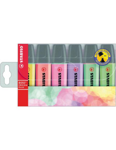 ▷ ROTULADORES STABILO BOSS 6 UDS FLUORESCENTE 70/6-2 PASTEL | Taine - Imagen 1