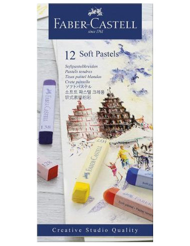 ▷ CAJA FABERCASTELL 12 UDS SOFT PASTEL MULTICOLOR COLORES SURTIDOS | Taine - Imagen 1
