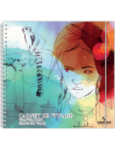 ▷ BLOC DIBUJO CANSON ACUARELA VIAJE 20X21 300G 15F | Taine - Imagen 1