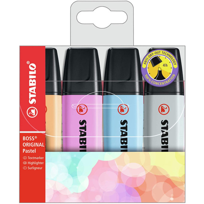 ▷ ROTULADORES STABILO 4 UDS BOSS FLUORESCENTE SURTIDO | Taine - Imagen 1