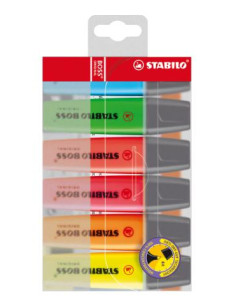 ▷ ROTULADORES STABILO BOSS 6 UDS FLUORESCENTE 70/6 | Taine - Imagen 1
