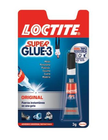 ▷ PEGAMENTO LOCTITE LIQUIDO SUPER GLUE 3 TUBO 3 GR | Taine - Imagen 1
