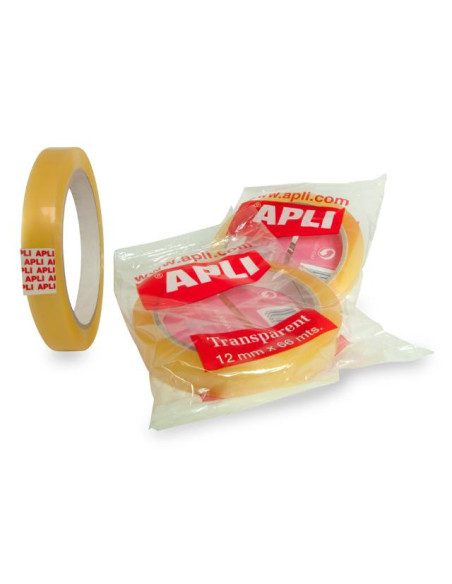 ▷ CINTA ADHESIVA APLI TRANSPARENTE 66Mx12MM BOLSA | Taine - Imagen 1