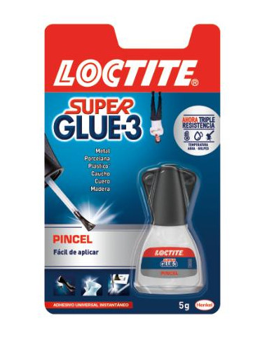 ▷ PEGAMENTO LOCTITE LIQUIDO SUPER GLUE 3 TUBO 5GR CON PINCEL LOCTITE | Taine - Imagen 1