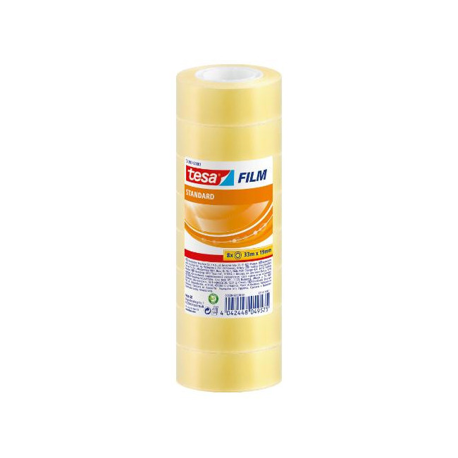 ▷ CINTA TESA ADHESIVA ESTANDAR 33M X 19MM 8 ROLLOS | Taine - Imagen 1