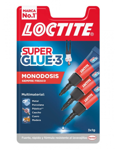 ▷ PEGAMENTO LOCTITE SUPER GLUE-3 MINI TRIO 3X1GR | Taine - Imagen 1