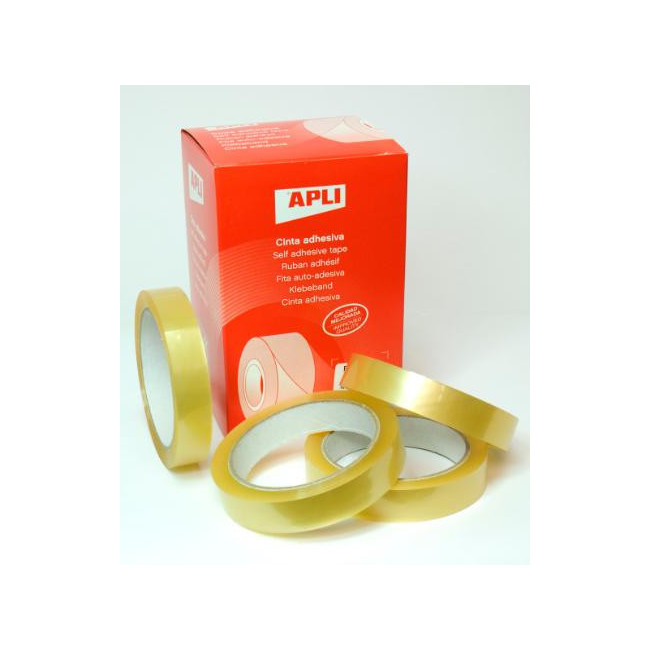▷ CINTA ADHESIVA APLI TRANSPARENTE 66Mx19MM BOLSA | Taine - Imagen 1