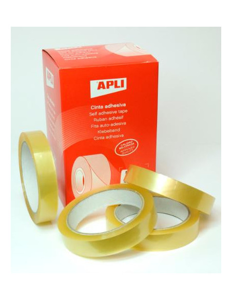 ▷ CINTA ADHESIVA APLI TRANSPARENTE 66Mx19MM BOLSA | Taine - Imagen 1