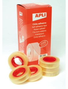 ▷ CINTA ADHESIVA APLI TRANSPARENTE 33Mx12MM | Taine - Imagen 1