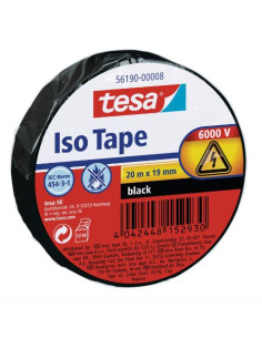 ▷ CINTA AHESIVA TESA AISLANTE PVC 20M X 19MM NEGRO | Taine - Imagen 1