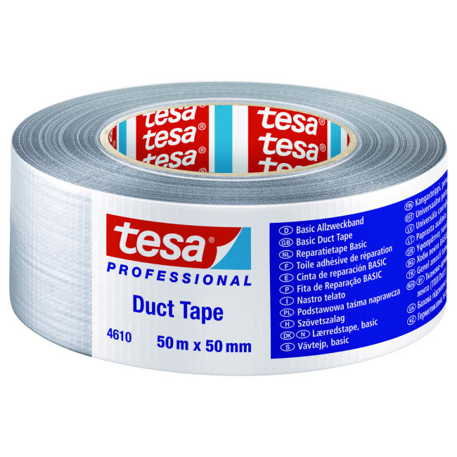 ▷ CINTA ADHESIVA TESA AMERICANA PLATA PROFESIONAL DUCT TAPE 25M X 50MM | Taine - Imagen 1