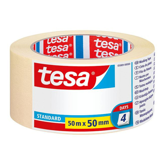 ▷ CINTA TESA DE PINTOR STANDARD PERFILES RECTOS 50M X 50MM | Taine - Imagen 1