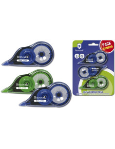 ▷ CORRECTOR BISMARK CINTA 12M X 5MM PACK AHORRO 3 UDS | Taine - Imagen 1