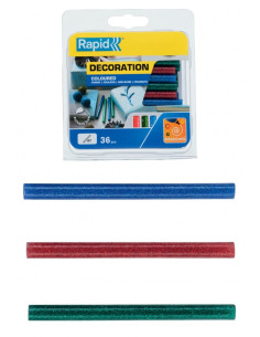 ▷ BARRAS RAPID 36UND COLA D7 UNIVERSAL DE PURPURINA SURTIDOS (ROJO, AZUL, VERDE) R | Taine - Imagen 1