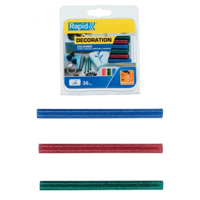 ▷ BARRAS RAPID 36UND COLA D7 UNIVERSAL DE PURPURINA SURTIDOS (ROJO, AZUL, VERDE) R | Taine - Imagen 1