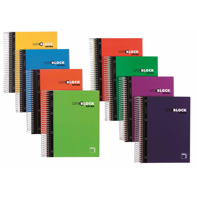 ▷ CUADERNO PACSA SUPERBLOC 120HJ 90G CUADRO 5MM T/C | Taine - Imagen 1