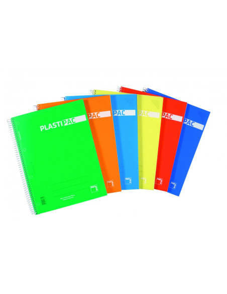 ▷ CUADERNO PACSA A5 MICROPE 100HJ 90G CUADRO 5MM GRECA T/POLIPROPILENO SURTIDOS | Taine - Imagen 1