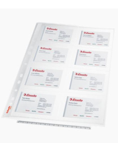 ▷ FUNDAS ESSELTE MULTITALADRO TARJETAS VISITA A4 PP BOLSA 10U. | Taine - Imagen 1