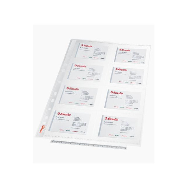 ▷ FUNDAS ESSELTE MULTITALADRO TARJETAS VISITA A4 PP BOLSA 10U. | Taine - Imagen 1