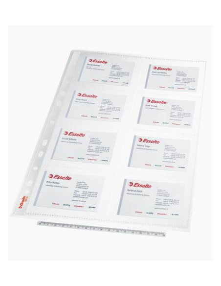 ▷ FUNDAS ESSELTE MULTITALADRO TARJETAS VISITA A4 PP BOLSA 10U. | Taine - Imagen 1
